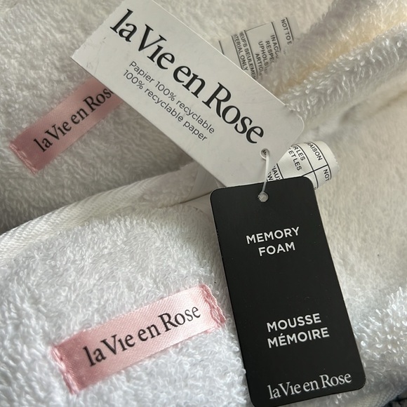 La Vie en Rose NEW Terry Spa Slides Memory Foam Size XL  Excellent Condition NWT - Picture 6 of 7